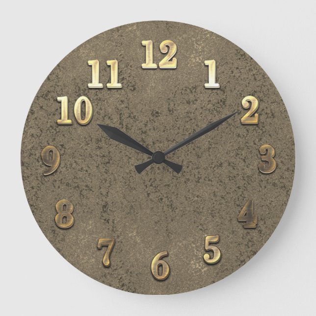 Reloj Redondo Grande Vibe de temporada de vacaciones personalizada (Anverso)