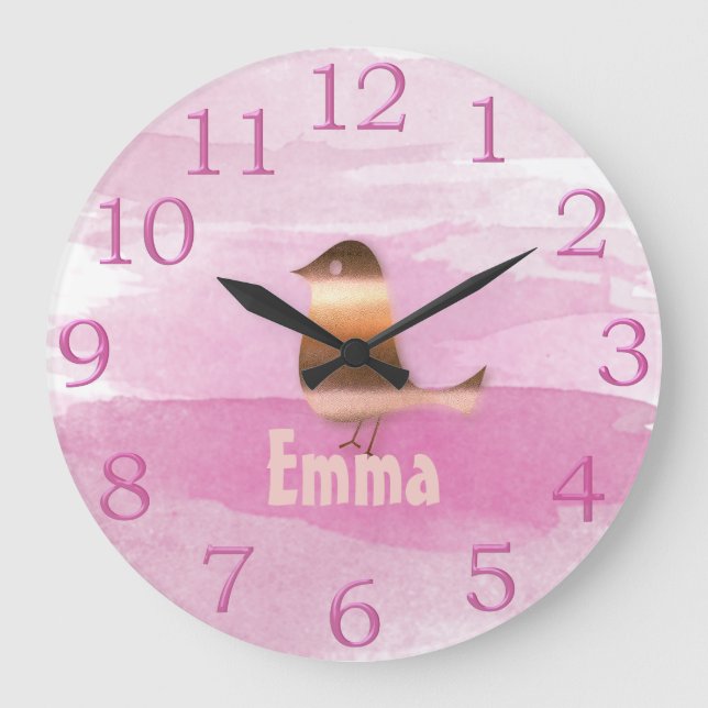 Reloj Redondo Grande Vibe de vacaciones de oro (Anverso)