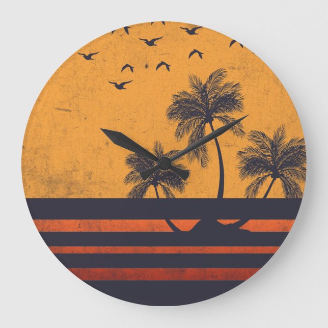 Reloj Redondo Grande Vibes de verano (Anverso)