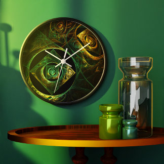 Reloj Redondo Grande Vibraciones mágicas Resumen Ronda de Arte