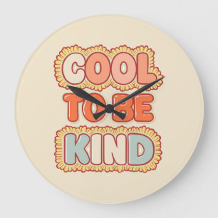 Reloj Redondo Grande Vibraciones Positivas Es Genial Ser Amable Cita