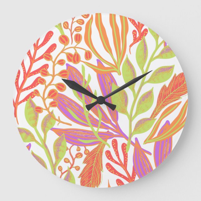 Reloj Redondo Grande Vibrant color print (Anverso)