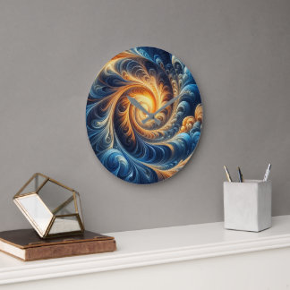 Reloj Redondo Grande Vibrant Spiral clock | Cosmic Flow Wall Art clock
