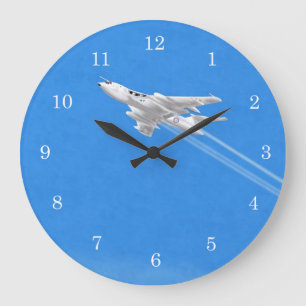 Reloj Redondo Grande Victor Bomber Anti Flash White