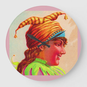 Reloj Redondo Grande Victorian lady jester