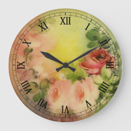 Reloj Redondo Grande Victorian Roses 1