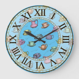Reloj Redondo Grande Victorian Tea Time Large Clock