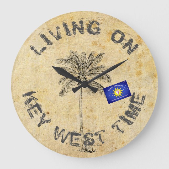 RELOJ REDONDO GRANDE VIDA EL EL TIEMPO DE KEY WEST (Anverso)