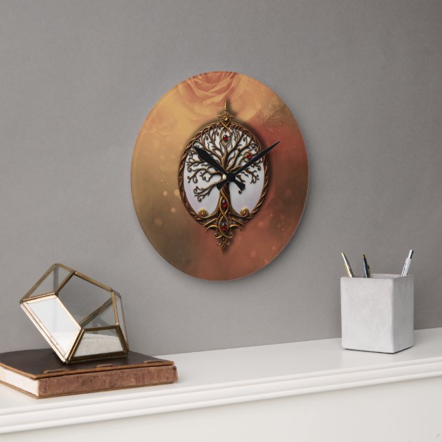 Reloj Redondo Grande Vida Mística del Árbol (Oficina)