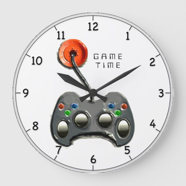 Reloj Redondo Grande Video Gamer (Anverso)
