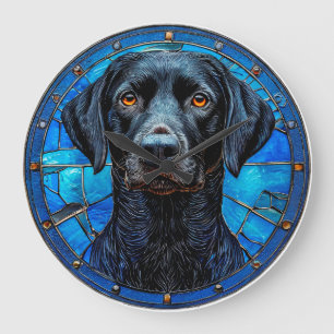 Reloj Redondo Grande vidriera de Labrador
