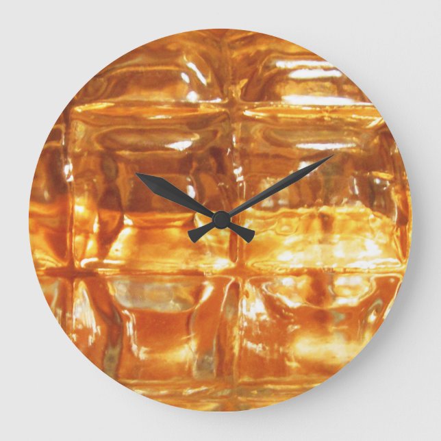 Reloj Redondo Grande Vidrio de cobre (Anverso)