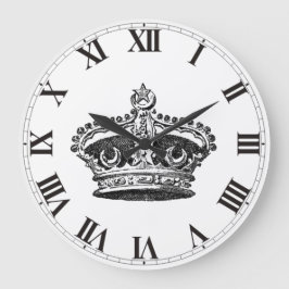 Reloj Redondo Grande Vieja Corona de Estrella Real