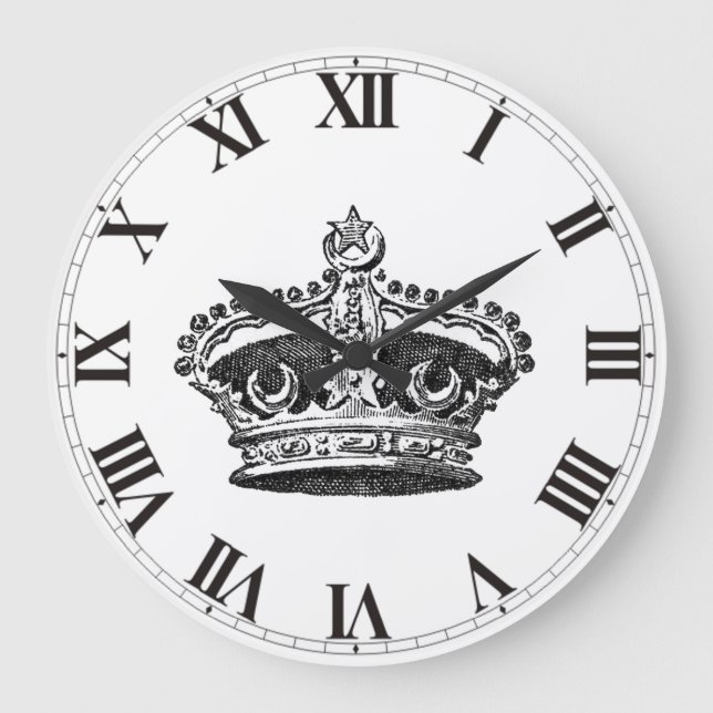 Reloj Redondo Grande Vieja Corona de Estrella Real (Anverso)