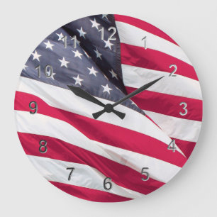 Reloj Redondo Grande Vieja gloria….La bandera americana