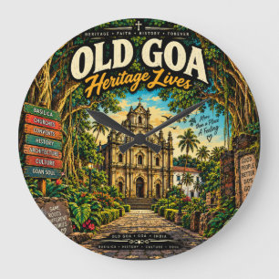 Reloj Redondo Grande Vieja Goa — Iglesias y Patrimonio de la UNESCO T-S