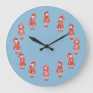 Reloj Redondo Grande Viejas muñecas de moda