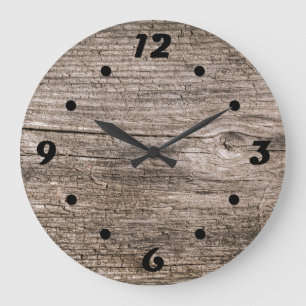 Reloj Redondo Grande Viejas planchas de madera reloj grande