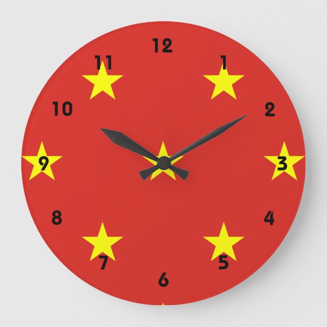 Reloj Redondo Grande vietnam flag (Anverso)