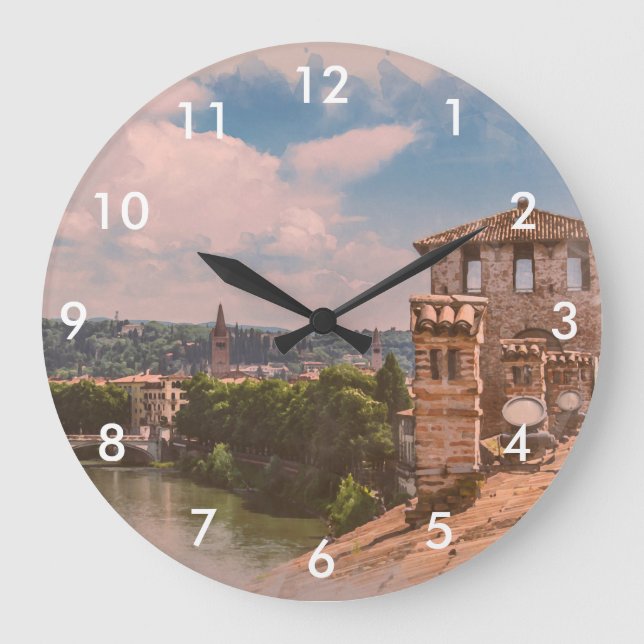 Reloj Redondo Grande View from roof in Verona (Anverso)