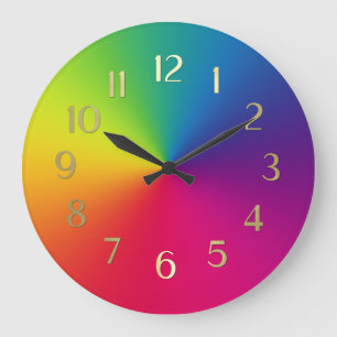 Reloj Redondo Grande Vigilancia del espectro de colores