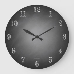 Reloj Redondo Grande Vignette Retro Black Chalkboard
