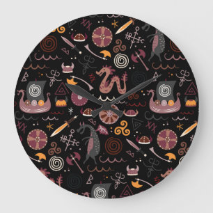 Reloj Redondo Grande Viking: Diseño gráfico sin inconvenientes.