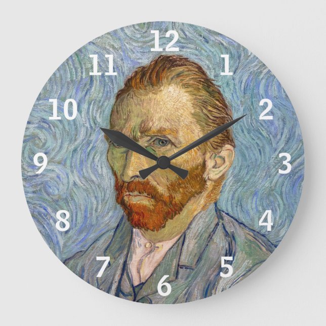 Reloj Redondo Grande Vincent Van Gogh - Autorretrato (Anverso)