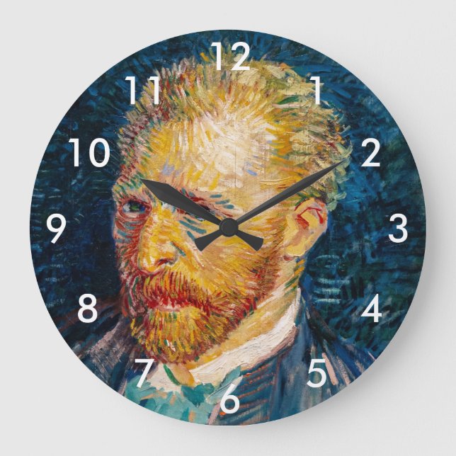 Reloj Redondo Grande Vincent Van Gogh - Autorretrato (Anverso)