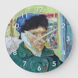 Reloj Redondo Grande Vincent van Gogh - Autorretrato con la oreja venda