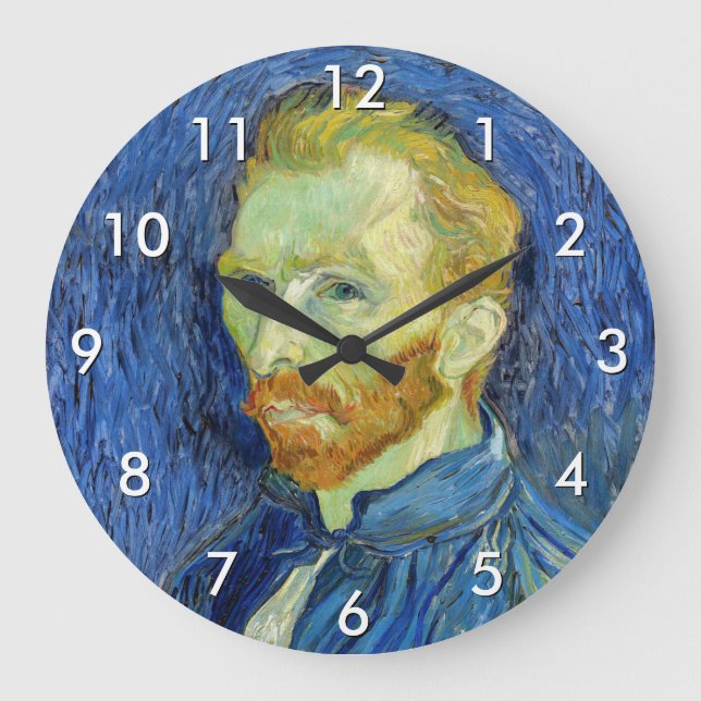 Reloj Redondo Grande Vincent van Gogh - Autorretrato con paleta (Anverso)
