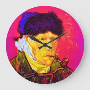 Reloj Redondo Grande Vincent Van Gogh - Autorretrato Vendaje Pop Art