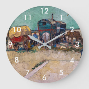 Reloj Redondo Grande Vincent van Gogh - Caravanas, campamento gitano ce