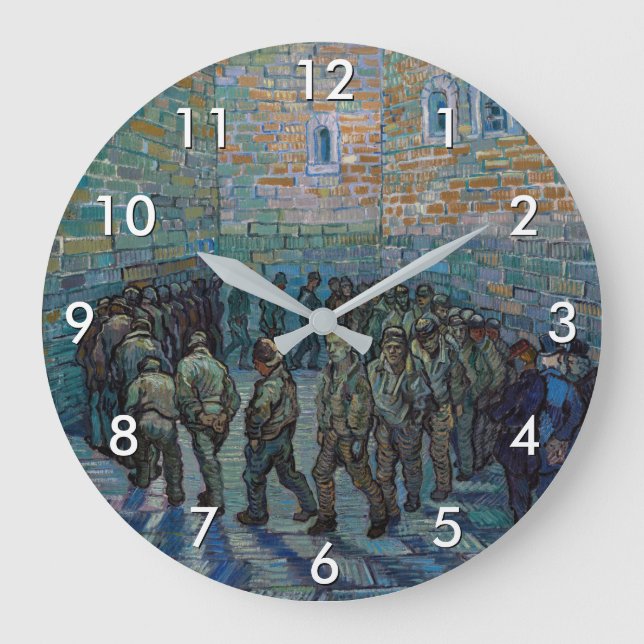 Reloj Redondo Grande Vincent van Gogh - El patio de la prisión (Anverso)