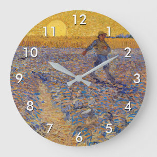 Reloj Redondo Grande Vincent van Gogh - El sembrador con el sol ponient