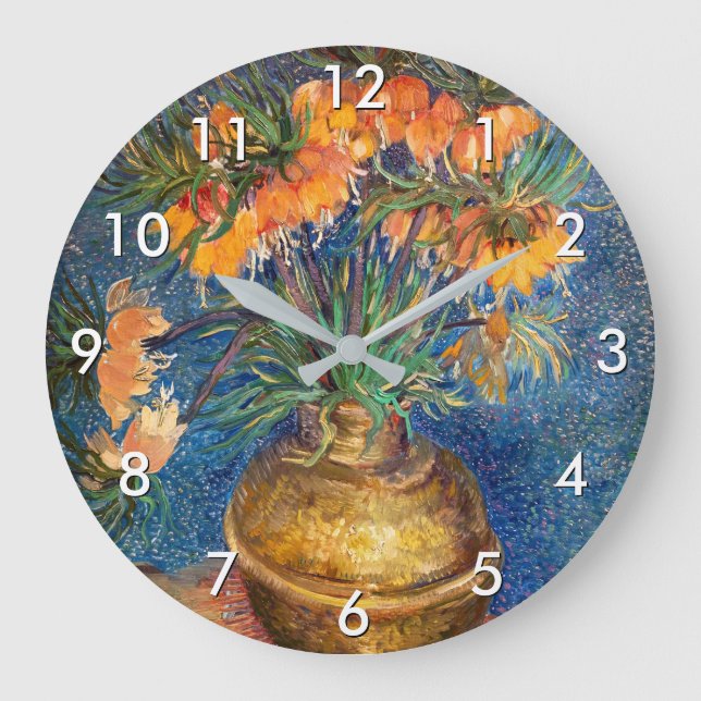 Reloj Redondo Grande Vincent van Gogh - Fritillaries imperiales (Anverso)