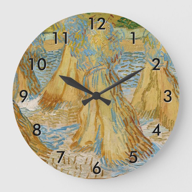 Reloj Redondo Grande Vincent van Gogh - Hojas de Trigo (Anverso)