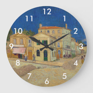 Reloj Redondo Grande Vincent van Gogh - La Casa Amarilla / La Calle