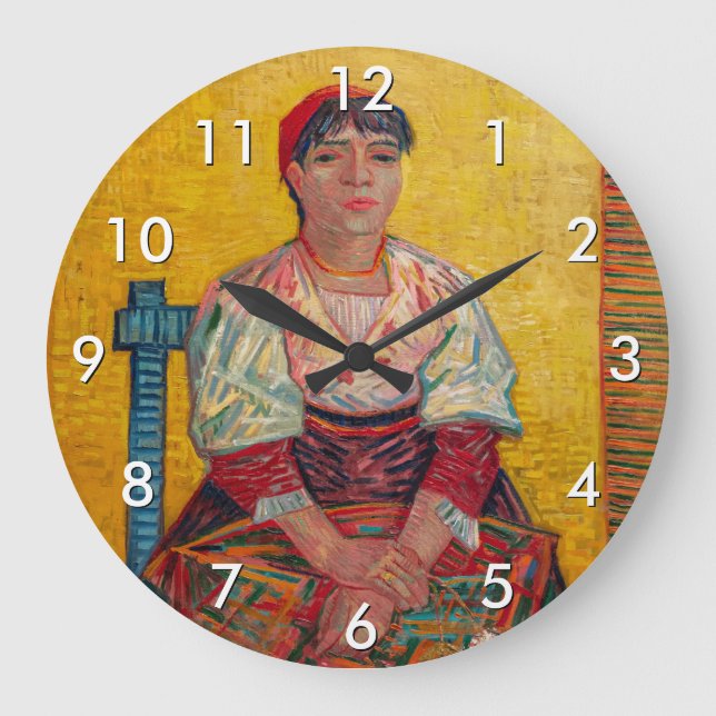 Reloj Redondo Grande Vincent Van Gogh - La mujer italiana (Anverso)