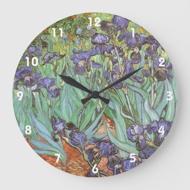 Reloj Redondo Grande Vincent van Gogh - Lirios (Anverso)