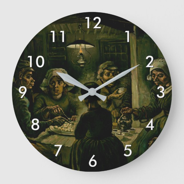 Reloj Redondo Grande Vincent van Gogh - Los comedores de papa (Anverso)