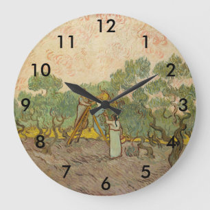 Reloj Redondo Grande Vincent van Gogh - Mujeres recogiendo aceitunas