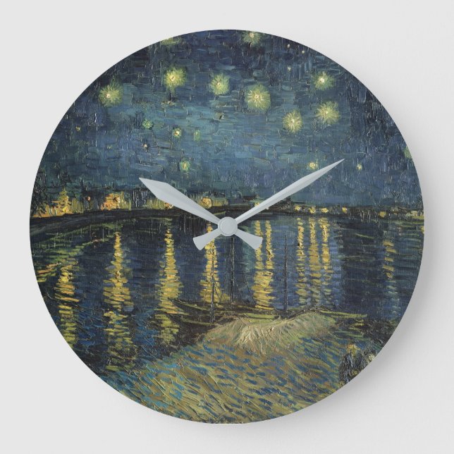 Reloj Redondo Grande Vincent van Gogh | Noche estrellada sobre el Ródan (Anverso)