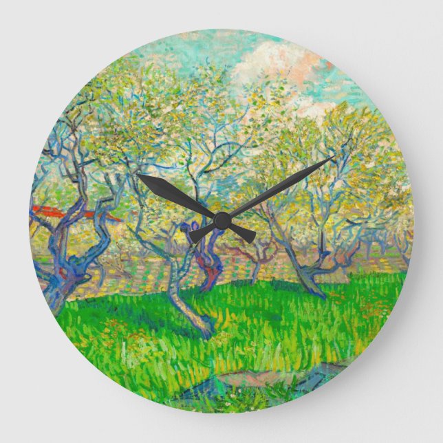 Reloj Redondo Grande Vincent van Gogh Orchard en Blossom (Anverso)