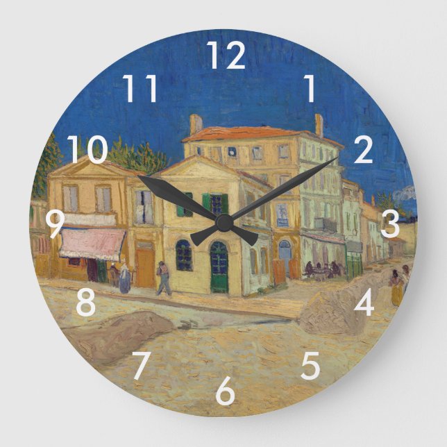 Reloj Redondo Grande Vincent van Gogh - The Yellow House / The Street (Anverso)