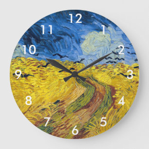 Reloj Redondo Grande Vincent van Gogh - Trigal con cuervos