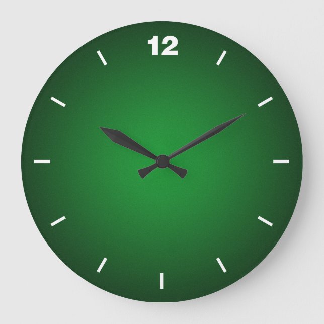 Reloj Redondo Grande Viñeta gris verde-negro (Anverso)
