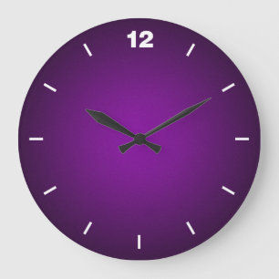 Reloj Redondo Grande Viñeta morada y negra