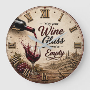 Reloj Redondo Grande Vineyard Wine Lover Decor