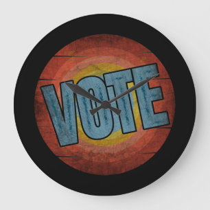 RELOJ REDONDO GRANDE VINTACIÓN DE VOTO